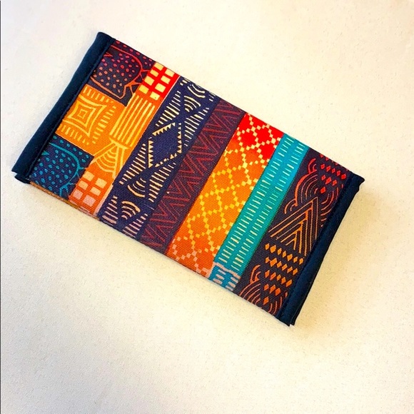 African Canvas Wallet | Tribal Clutch Bag Passport Holder Unisex Money Pouch - Picture 8 of 9